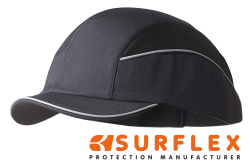 Surflex Short Peak Bump Cap - Black