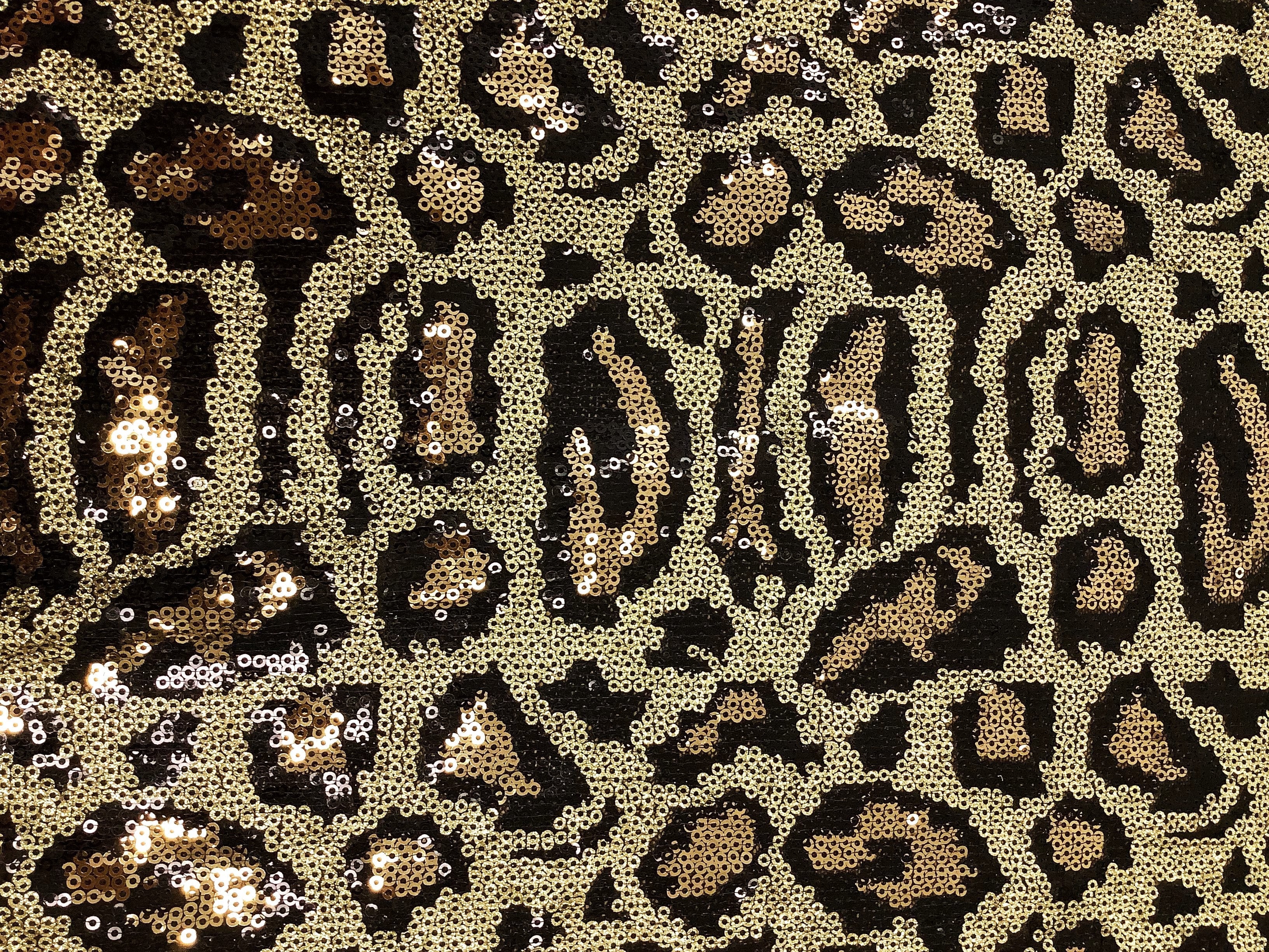 Maille Spandex à Paillettes Léopard