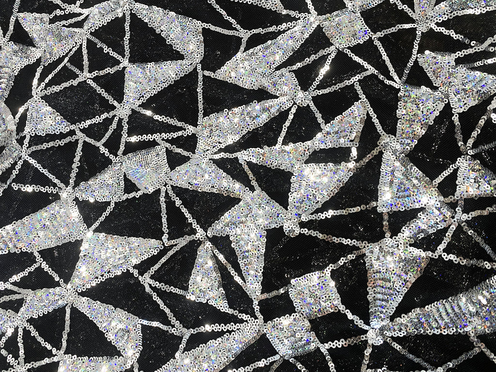 Triangle Sequins Mesh