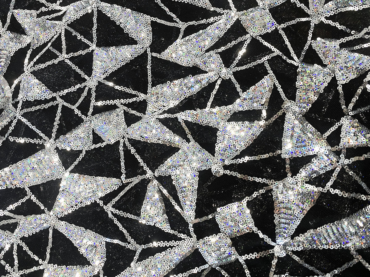 Triangle Sequins Mesh