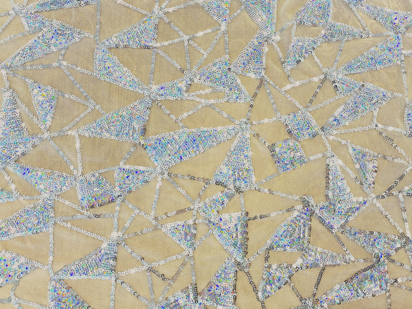 Triangle Sequins Mesh