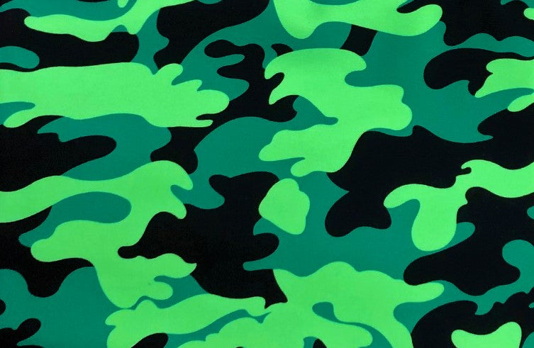 Lime Camo Spandex